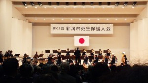 アトラクションの五泉高校吹奏楽部