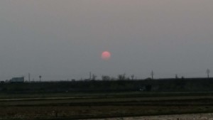 午後5時30分の夕日