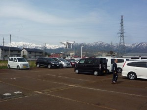 ドローンの実演