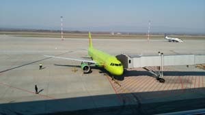 この飛行機に搭乗